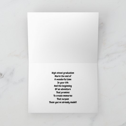 高校卒業 カード (内部)