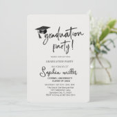 高校卒業、卒業パーティー 招待状 (スタンド正面)