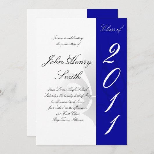 高校卒業 招待状 (正面/裏面)