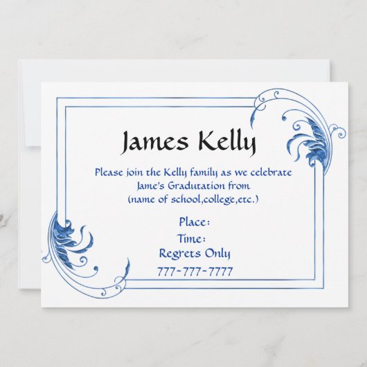 高校卒業 招待状 (裏面)