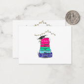 高校名門私立校風の卒業大学スーツケース ノートカード (正面/裏面インサイチュ)