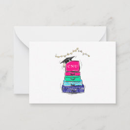 高校名門私立校風の卒業大学スーツケース ノートカード