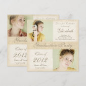 高校女子の卒業パーティー招待状 招待状 (正面/裏面)