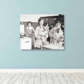 高校女子料理, 1935 キャンバスプリント (インサイチュ (ウッドフロア))