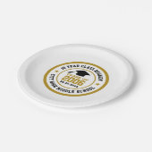 高校懇親会の卒業年 ペーパープレート (アングル)