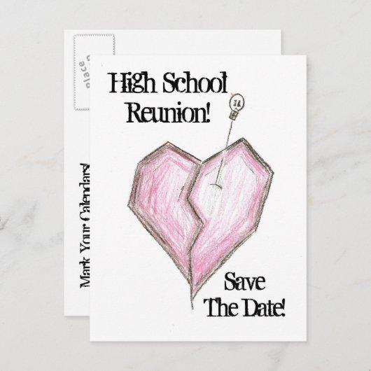 高校懇親会はがき招待状 案内ポストカード (正面/裏面)