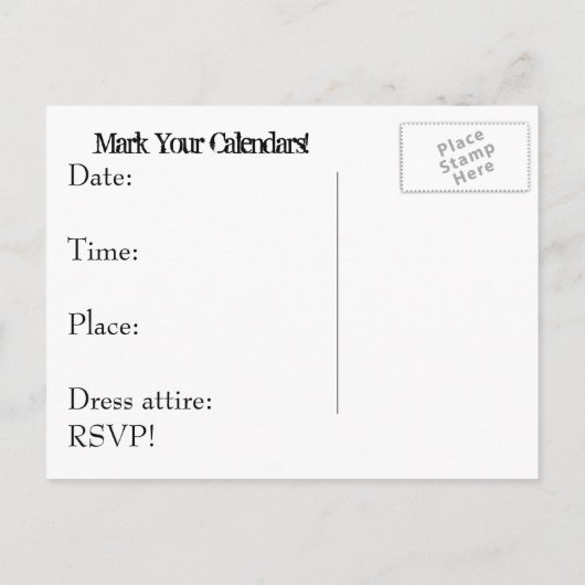 高校懇親会はがき招待状 案内ポストカード (裏面)