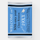 高校懇親会バナー、完全にカスタマイズ可能、 横断幕 (縦)