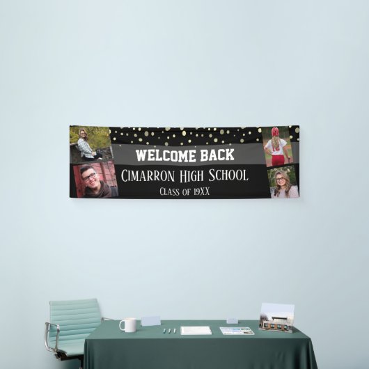 高校懇親会フォトグレー紙吹雪パーティー 横断幕 (トレードショー)