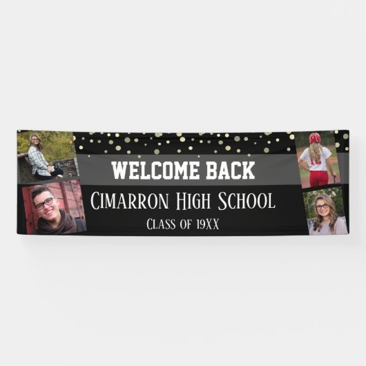 高校懇親会フォトグレー紙吹雪パーティー 横断幕 (横)