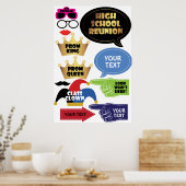 高校懇親会フォトブース小道具キット ポスター (キッチン)