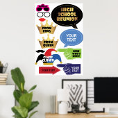 高校懇親会フォトブース小道具キット ポスター (ホームオフィス)