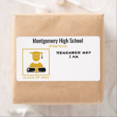 高校懇親会ブラック金ゴールド紙名タグ ラベル (インサイチュ)