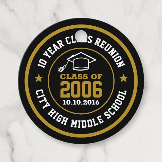 高校懇親会大学卒業年 フェイバータグ (正面)