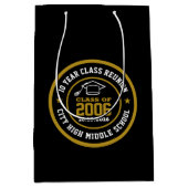 高校懇親会大学卒業年 ミディアムペーパーバッグ (正面)