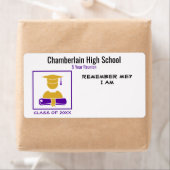 高校懇親会紫金ゴールド紙名タグ ラベル (インサイチュ)