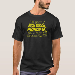 高校校長 スペースバックサイドデザイン Tシャツ