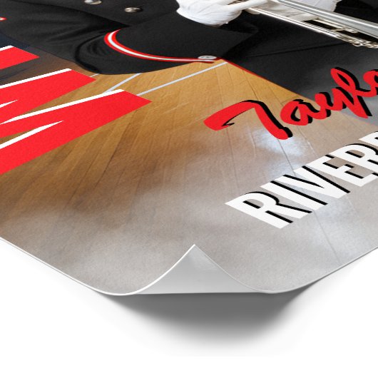 高校生のマーチングバンドの写真 スポーツ ポスター (角)