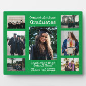 高校生グリーンおめでとう卒業生写真 フォトプラーク (正面)