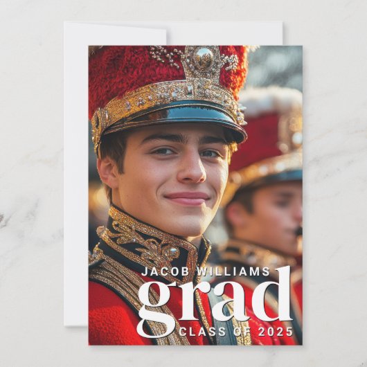 高校生バンモダンド2写真卒業パーティー 招待状 (正面)