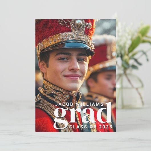 高校生バンモダンド2写真卒業パーティー 招待状 (スタンド正面)