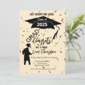 高校生卒業パーティーキャップ紙吹雪 招待状 (スタンド正面)