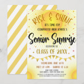 高校生最後の朝のイベントパーティーの招待状 招待状 (正面/裏面)