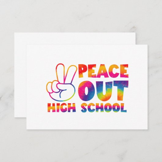 高校絞り染め最終日 サンキューカード (正面/裏面)