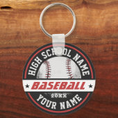 高校野球クラブスポパーソナライズされたーツ キーホルダー (正面)