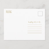 高校金ゴールドグリッター学卒発表 ポストカード (裏面)