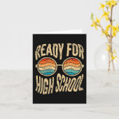 高校1年生の新学期の準備ができている カード (黄色い花)