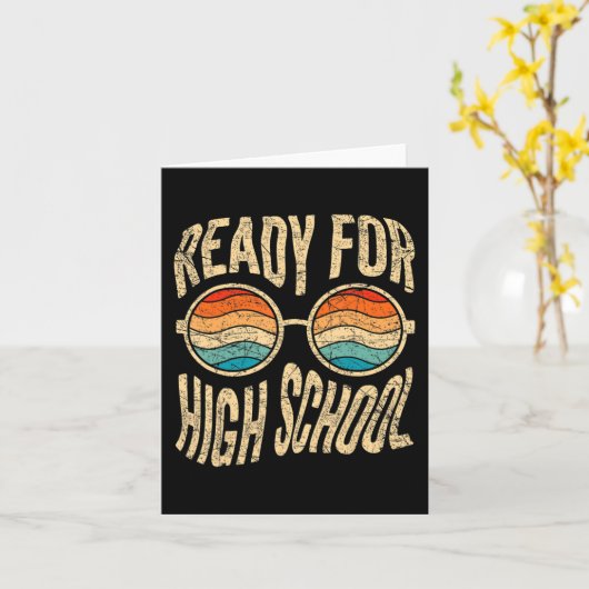 高校1年生の新学期の準備ができている カード (黄色い花)