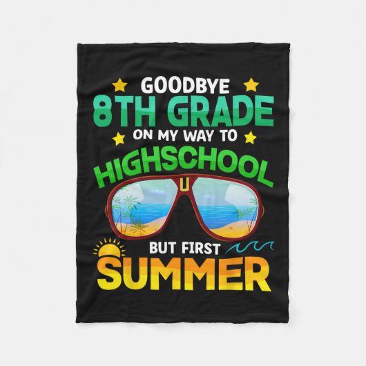 高校1年生Grへの第8学年 フリースブランケット (正面)