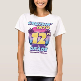 高校12年生のバックトゥスクールクルーズ 女子 Tシャツ