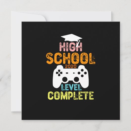 高校2020年度課程修了レベル 招待状 (正面)