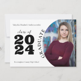 高校 ミニマル ワンフォト 卒業生 案内状