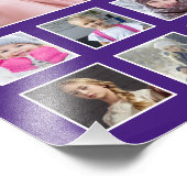 高校K-12フォトコラージパープルと金ゴールド フォトプリント            (角)