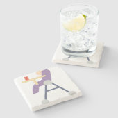 高椅子 ストーンコースター (横)