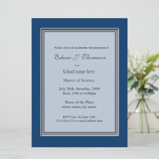 高業績ブルー卒業発表 招待状 (スタンド正面)