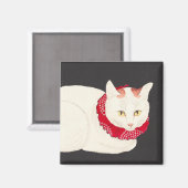 高橋松亭 たまねこ猫の肖像 浮世絵 マグネット (正面/裏面)