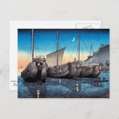 高橋 – 伊豆・稲取湾のジャンクス ポストカード (正面/裏面)