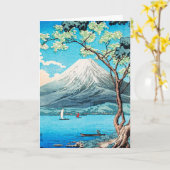 高橋 – 山山中湖の富士 カード (黄色い花)