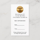 高水準の眼科医アポイントメントカード 予約カード (正面)