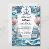 高海波旅行いかりヨット40th誕生日 招待状 (正面)