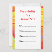 高温の太陽光線 招待状 (裏面)