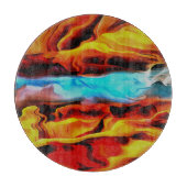 高温冷素子アクリル系ポア抽象芸術 カッティングボード (正面)