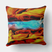 高温冷素子アクリル系ポア抽象芸術 クッション (裏面)