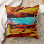 高温冷素子アクリル系ポア抽象芸術 クッション (ブランケット)