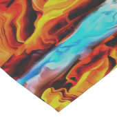 高温冷素子アクリル系ポア抽象芸術 ショートテーブルランナー (コーナー)