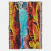 高温冷素子アクリル系ポア抽象芸術 スローブランケット (正面縦)